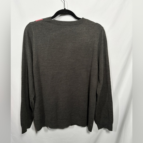 Croft & Barrow Women's Argyle Cardigan - Pink and Black XL - Picture 3 of 9